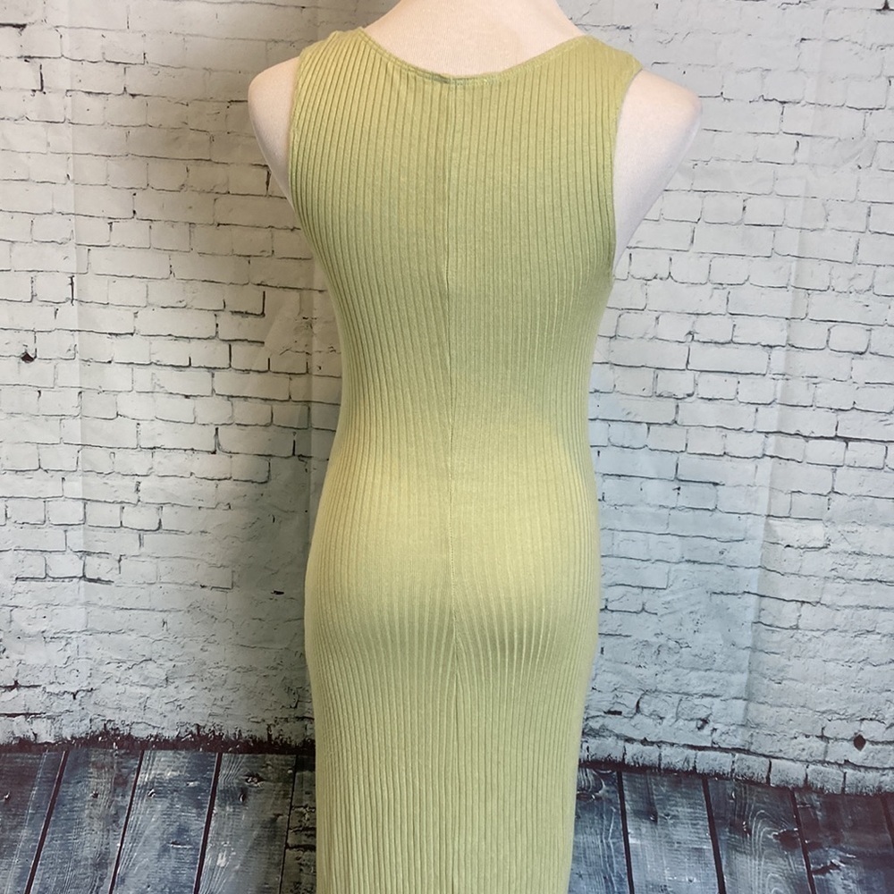 Reformation Bliss Ribbed Midi Dress Limon Sz XS Elevated Basic Sexy Vacation - Picture 10 of 16